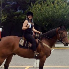 Kayla on horseback